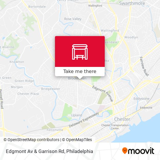 Mapa de Edgmont Av & Garrison Rd