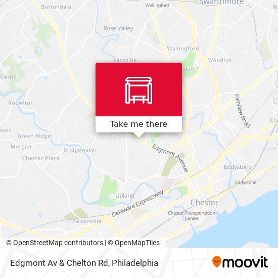 Edgmont Av & Chelton Rd map