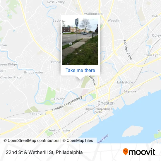 22nd St & Wetherill St map