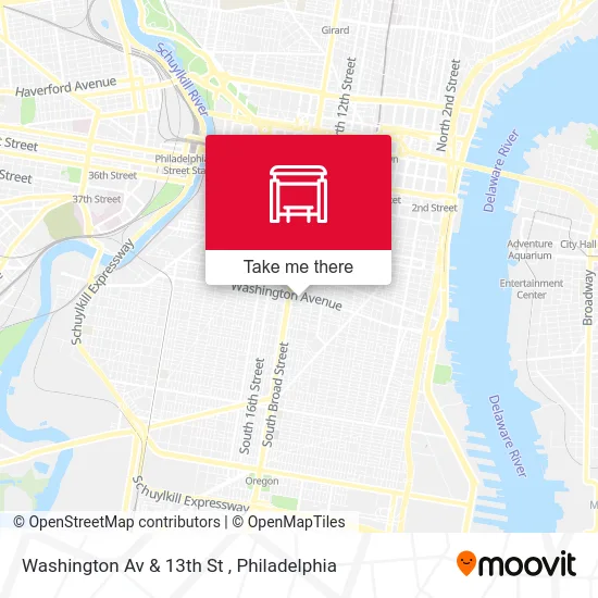 Washington Av & 13th St map