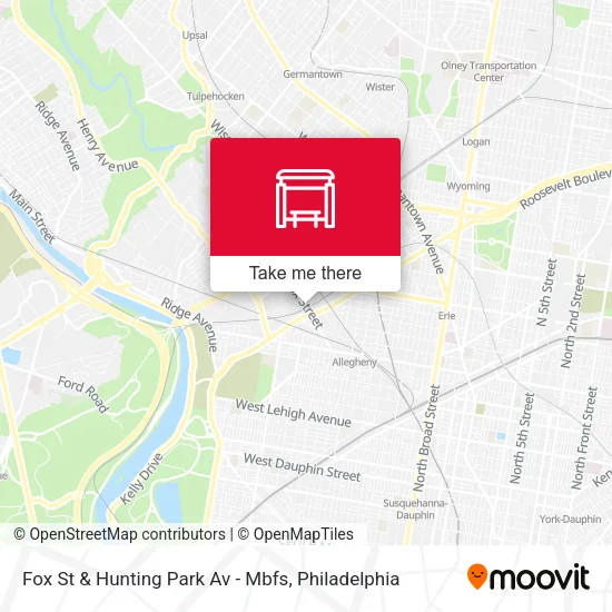 Mapa de Fox St & Hunting Park Av - Mbfs