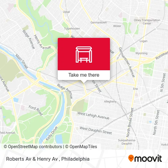 Roberts Av & Henry Av map