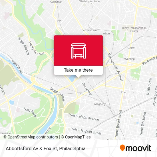 Abbottsford Av & Fox St map