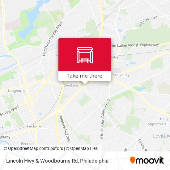 Lincoln Hwy & Woodbourne Rd map