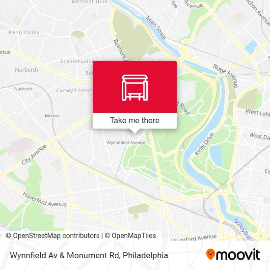 Wynnfield Av & Monument Rd map