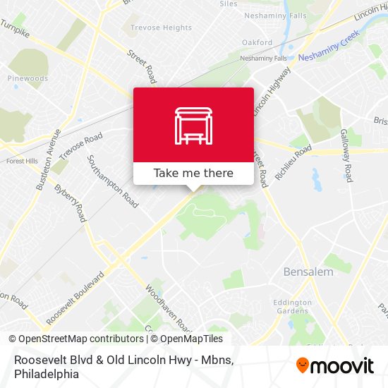 Roosevelt Blvd & Old Lincoln Hwy - Mbns map