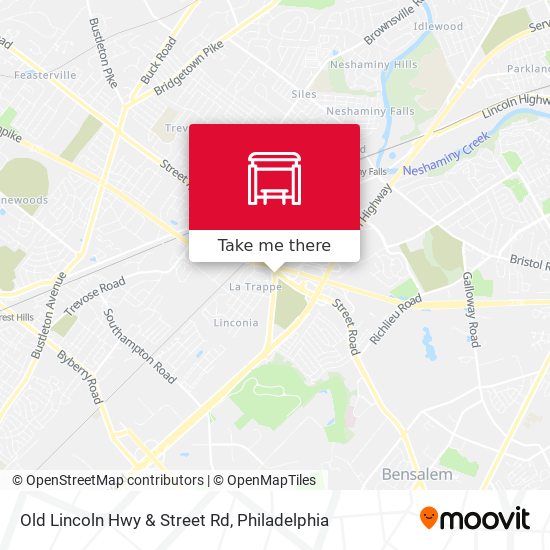 Old Lincoln Hwy & Street Rd map