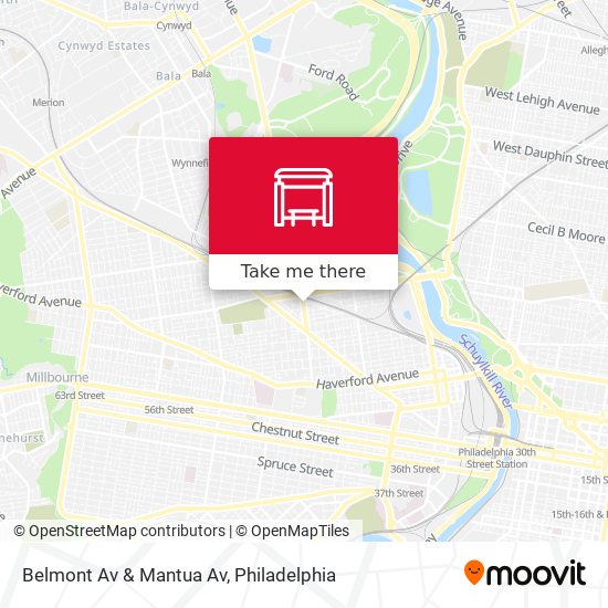 Belmont Av & Mantua Av map
