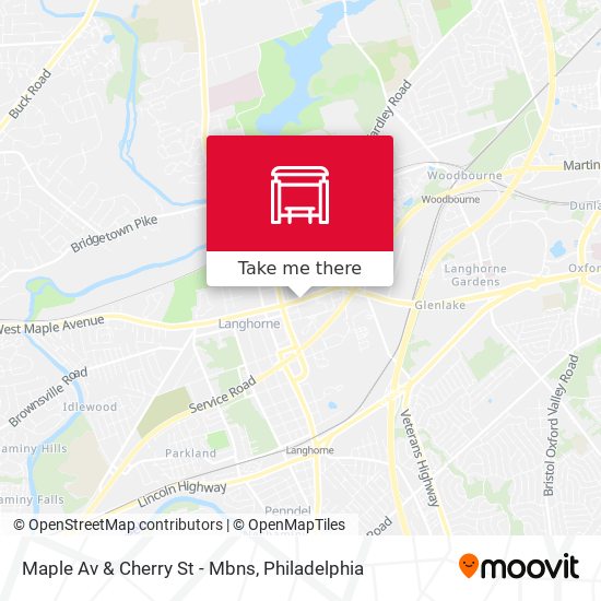 Maple Av & Cherry St - Mbns map