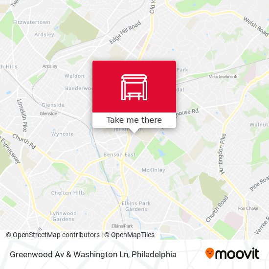 Greenwood Av & Washington Ln map