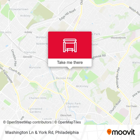 Washington Ln & York Rd map