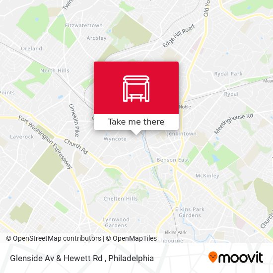 Mapa de Glenside Av & Hewett Rd