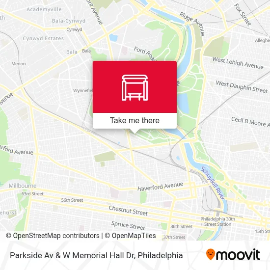 Parkside Av & W Memorial Hall Dr map