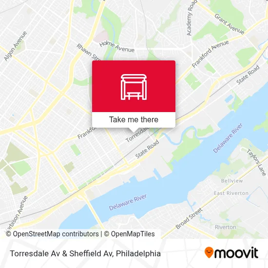 Torresdale Av & Sheffield Av map