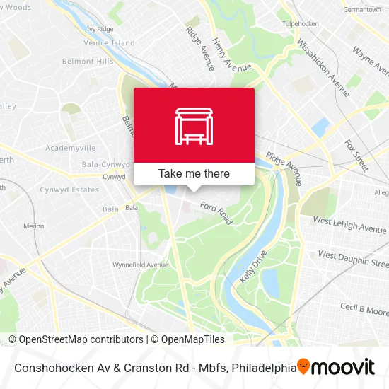 Conshohocken Av & Cranston Rd - Mbfs map
