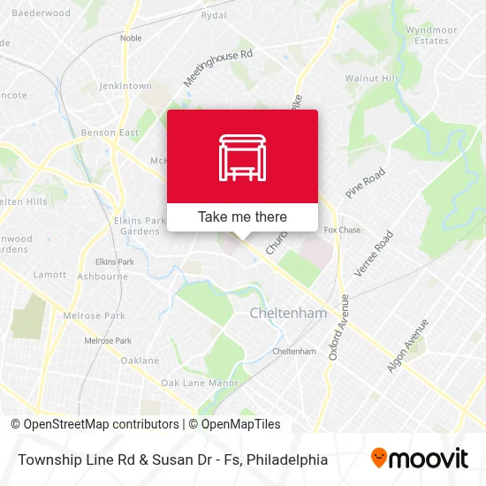 Township Line Rd & Susan Dr - Fs map