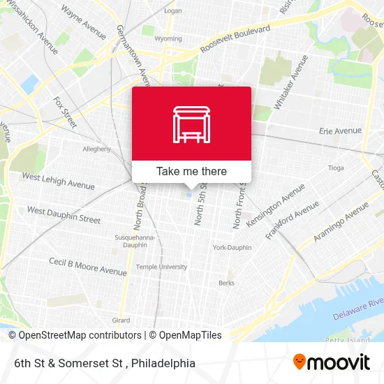 6th St & Somerset St map