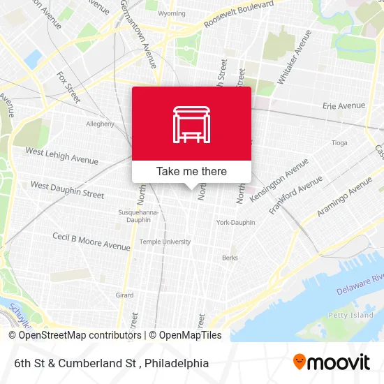 6th St & Cumberland St map
