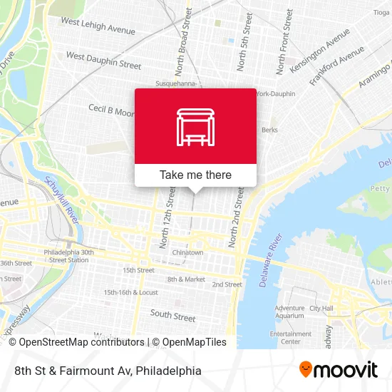 8th St & Fairmount Av map