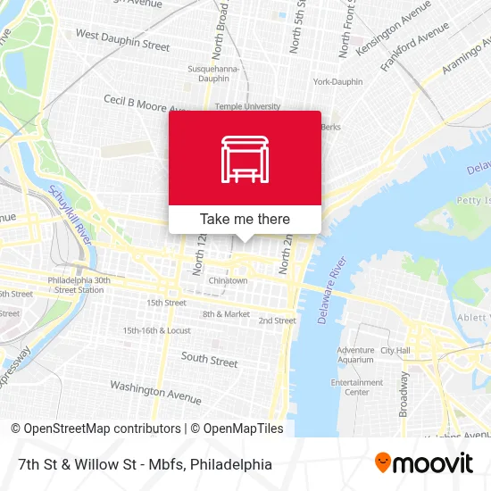 7th St & Willow St - Mbfs map