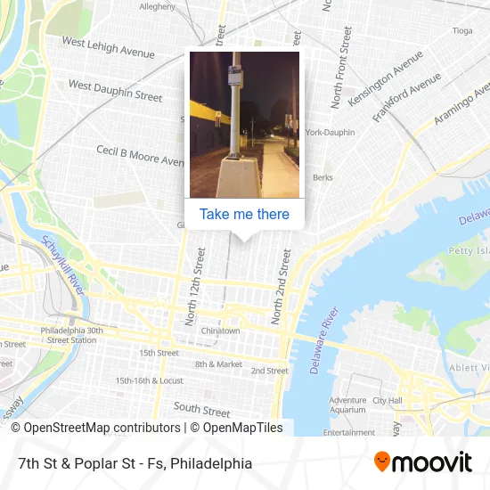 7th St & Poplar St - Fs map