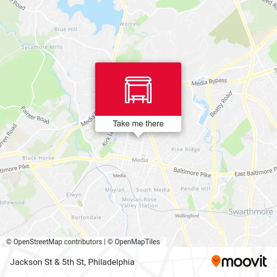 Jackson St & 5th St map