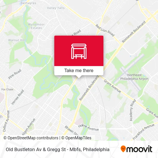 Old Bustleton Av & Gregg St - Mbfs map