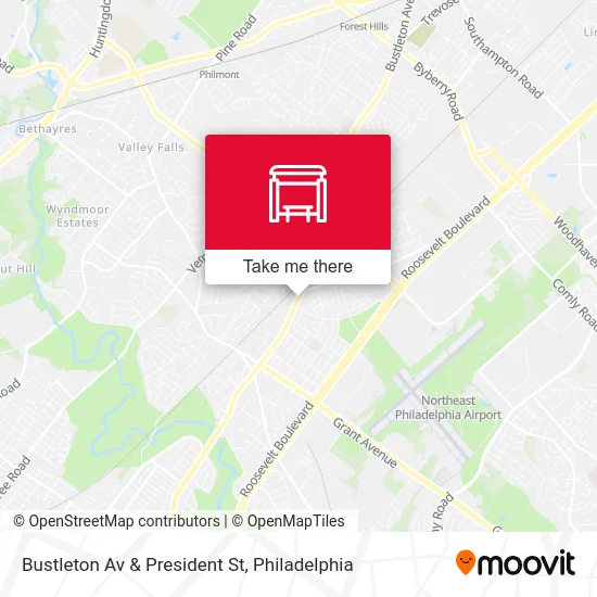 Bustleton Av & President St map