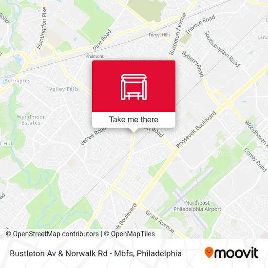 Bustleton Av & Norwalk Rd - Mbfs map