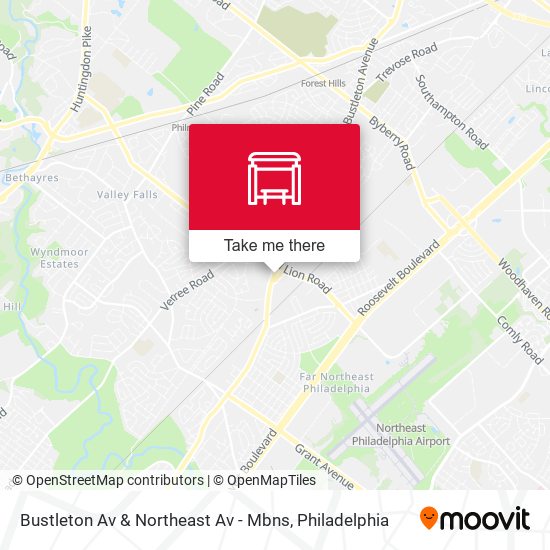 Mapa de Bustleton Av & Northeast Av - Mbns