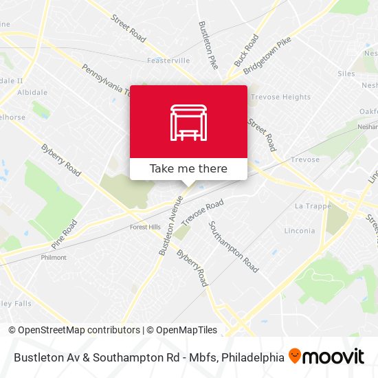 Bustleton Av & Southampton Rd - Mbfs map