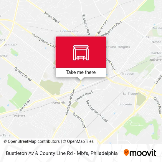 Bustleton Av & County Line Rd - Mbfs map