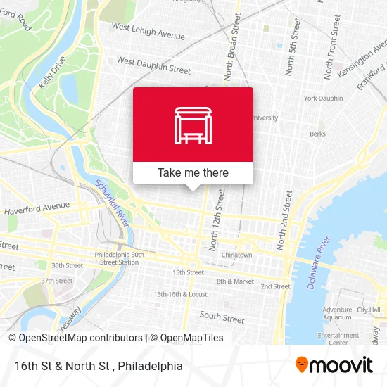 16th St & North St map