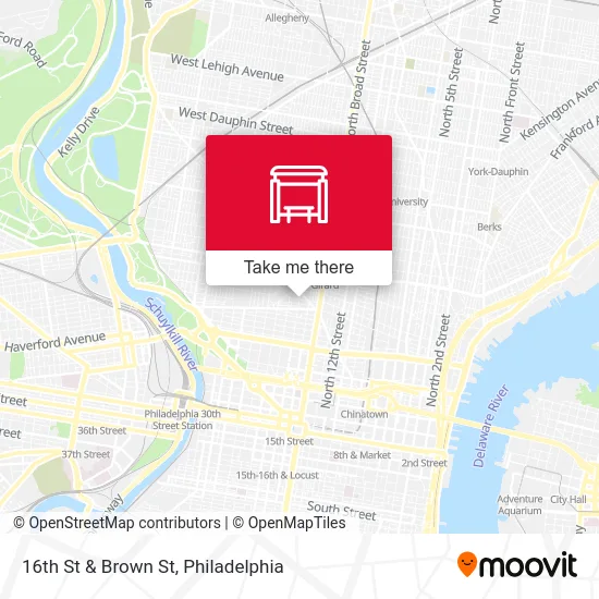 16th St & Brown St map