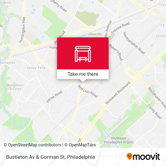 Bustleton Av & Gorman St map