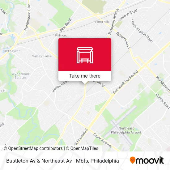 Bustleton Av & Northeast Av - Mbfs map