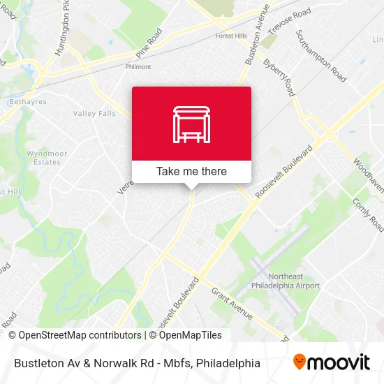 Bustleton Av & Norwalk Rd - Mbfs map