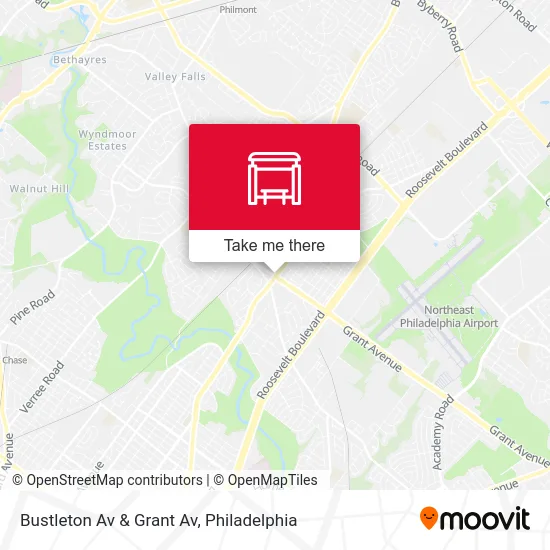 Bustleton Av & Grant Av map