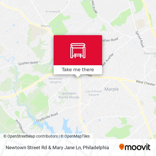 Mapa de Newtown Street Rd & Mary Jane Ln