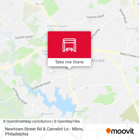 Newtown Street Rd & Camelot Ln - Mbns map
