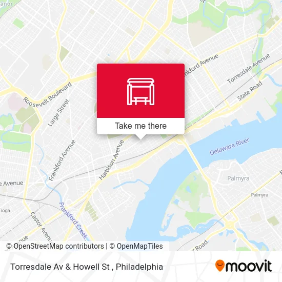 Torresdale Av & Howell St map