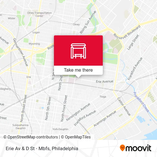 Erie Av & D St - Mbfs map