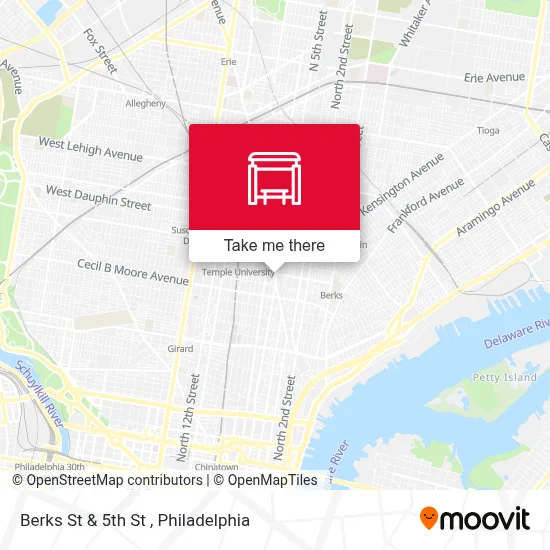 Berks St & 5th St map