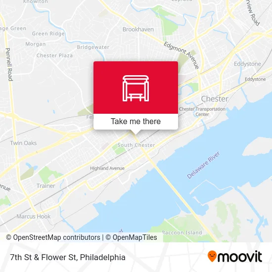 7th St & Flower St map