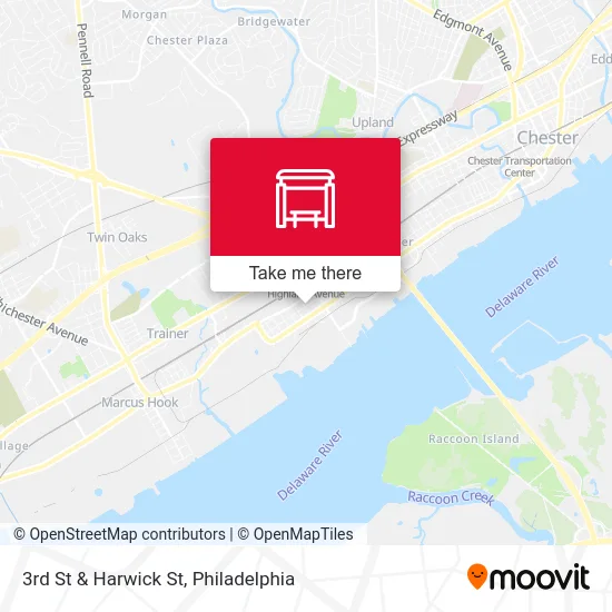 3rd St & Harwick St map