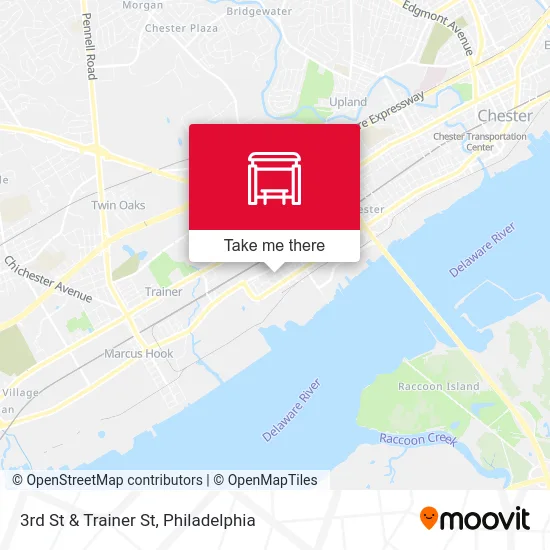 3rd St & Trainer St map