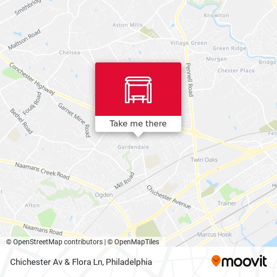Chichester Av & Flora Ln map