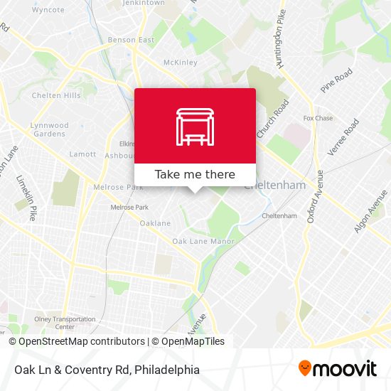 Mapa de Oak Ln & Coventry Rd