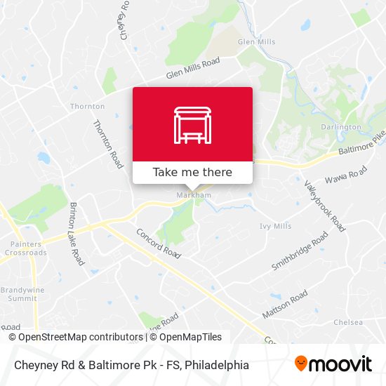 Cheyney Rd & Baltimore Pk - FS map