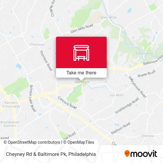 Cheyney Rd & Baltimore Pk map